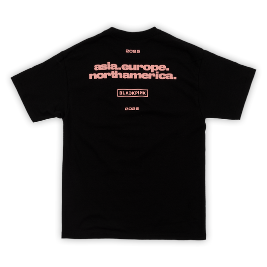 BLACKPINK Continent Logo Tee Black