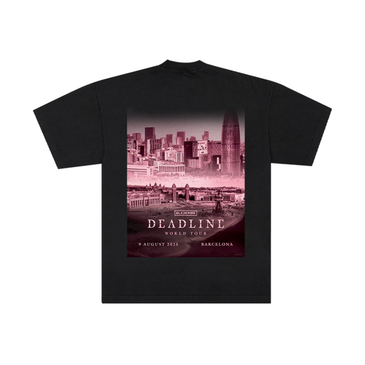 BLACKPINK Exclusive City Tee BARCELONA Black