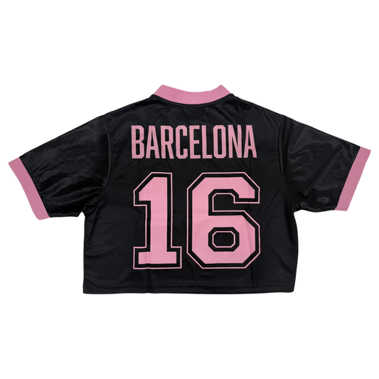 BLACKPINK Cropped Jersey Barcelona Black