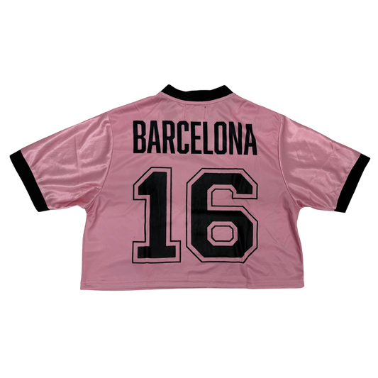 BLACKPINK Cropped Jersey Barcelona Pink